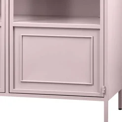 Metallvitrinenschrank in Hellrosa - Malivia