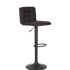 Microfaser Barstuhl in Schlammfarben - Cervasius (2er Set)