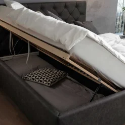 Microfaser Doppelbett mit Bettkasten - Canossa