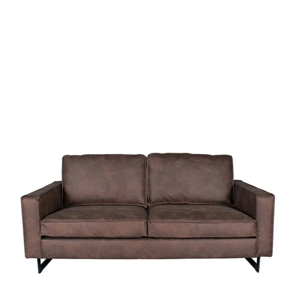 Microfaser 2er Sofa in kantigem Design - Onjamy