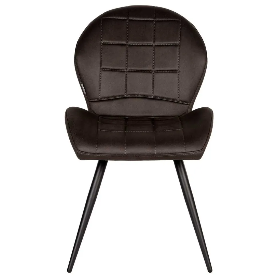 Microfaser Küchenstuhl in Anthrazit - Crocodile (2er Set)