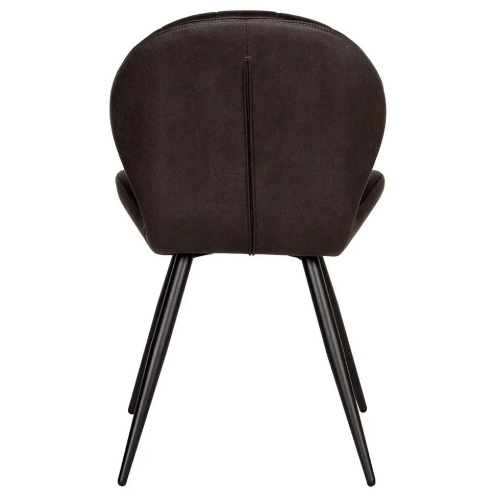 Microfaser Küchenstuhl in Anthrazit - Crocodile (2er Set)