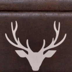 Microfaser Polsterbank mit Hirsch Kopf - Miley