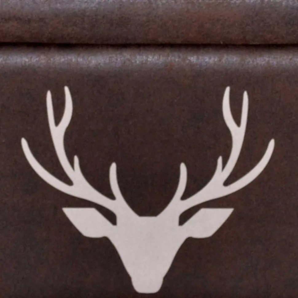 Microfaser Polsterbank mit Hirsch Kopf - Miley