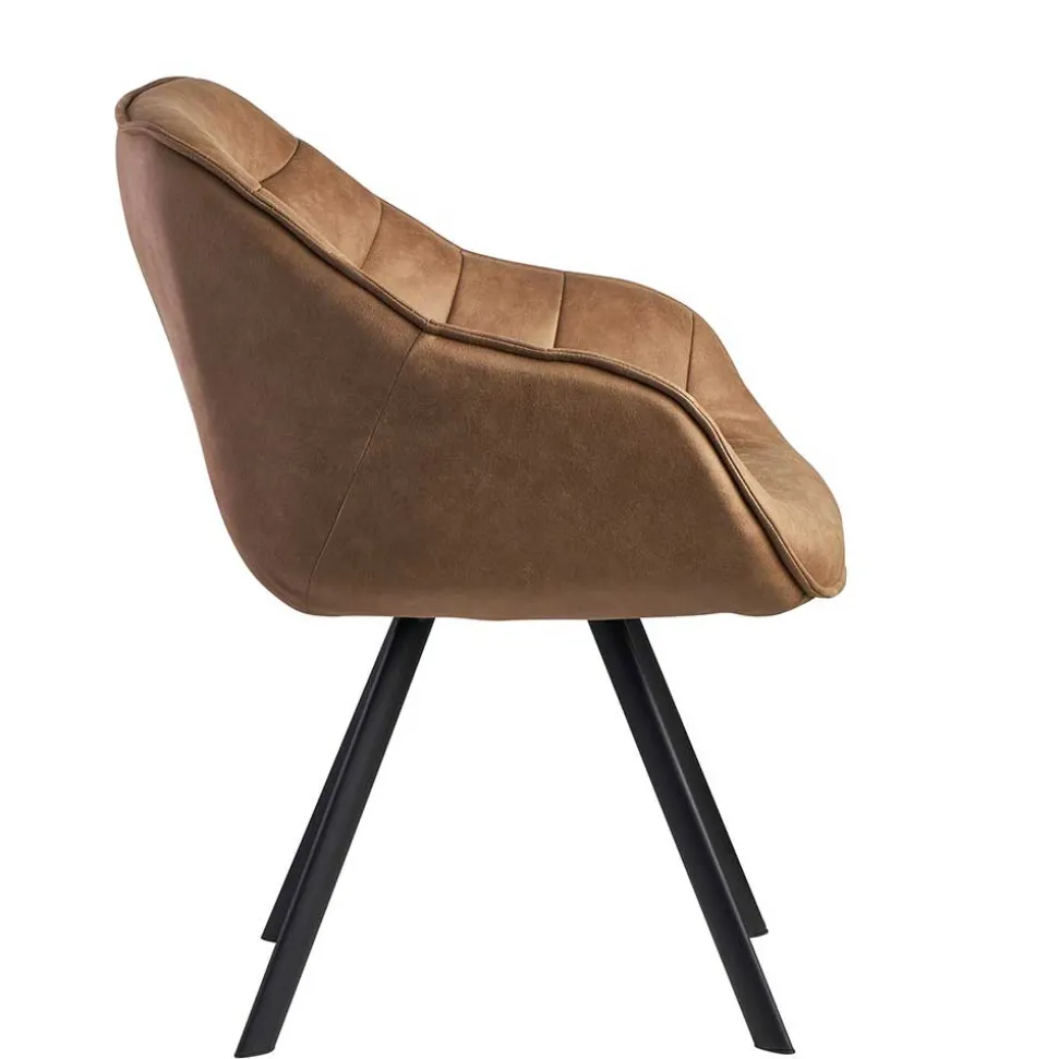 Microfaser Polsterstuhl in Beige - Pacifigo