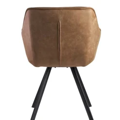 Microfaser Polsterstuhl in Beige - Pacifigo