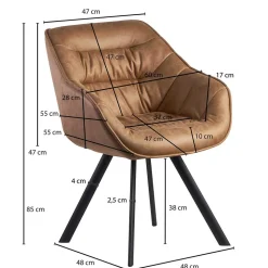 Microfaser Polsterstuhl in Beige - Pacifigo