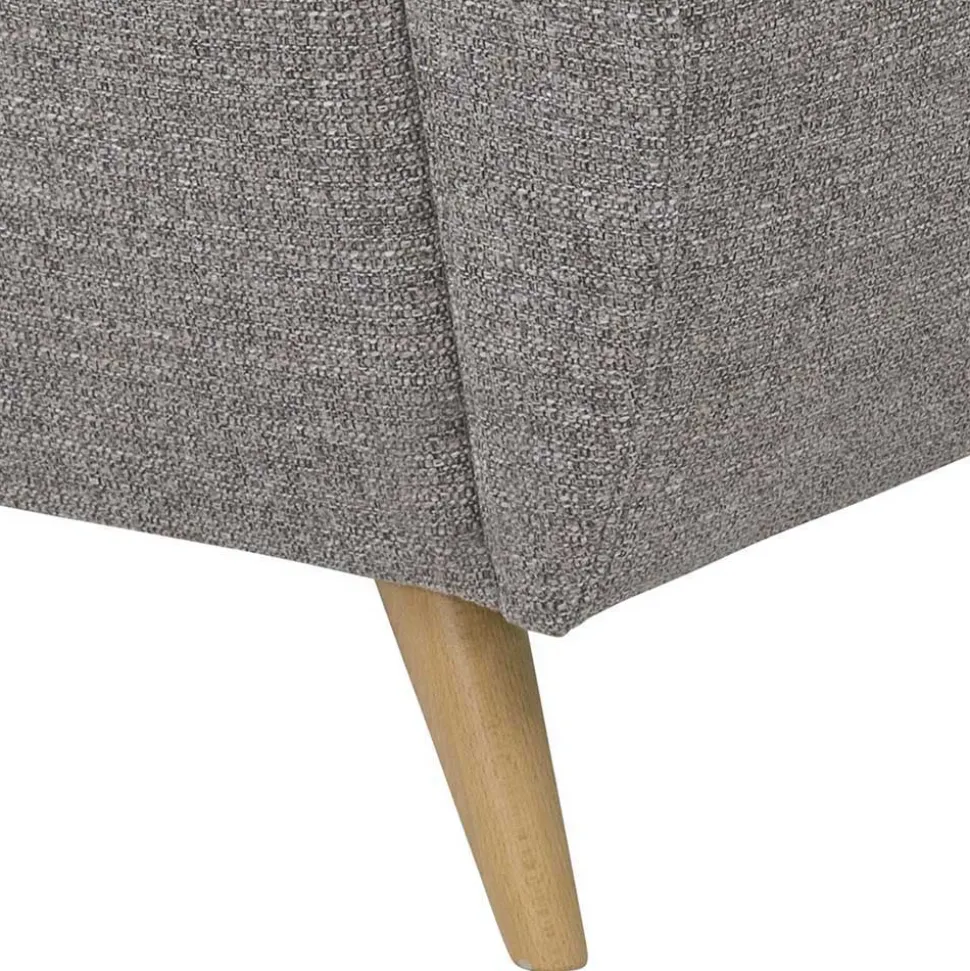 Microfaser Schlafcouch in Grau und Buche - Durencas