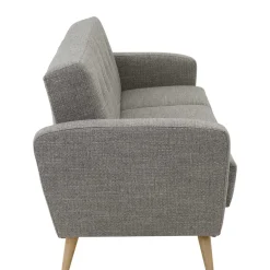 Microfaser Schlafcouch in Grau und Buche - Durencas