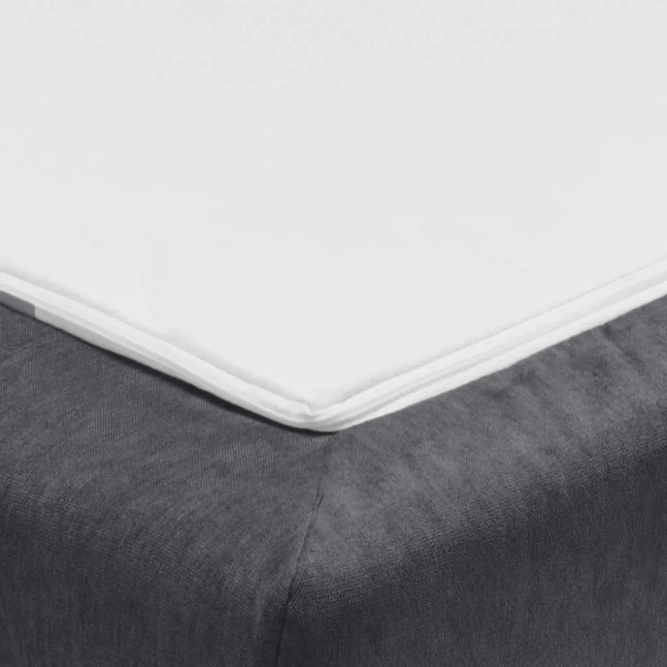 Microvelours Schlafsofa in Blaugrau - Glory