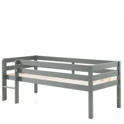 Mini Hochbett mit Absturzsicherung in Grau - Joina