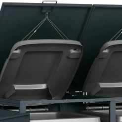 Mülltonnenbox in Anthrazit für zwei Tonnen - Rovert