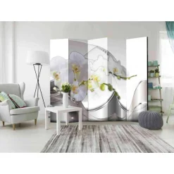 Mobile Trennwand mit weißen Orchideen - Valentino