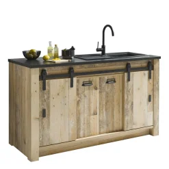 Mobiliar für Küche inklusive Tresen - Garisa (sechsteilig)