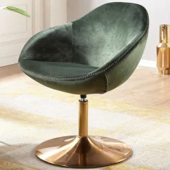 Modern Art Deco Sessel in Dunkelgrün - Rigorosa