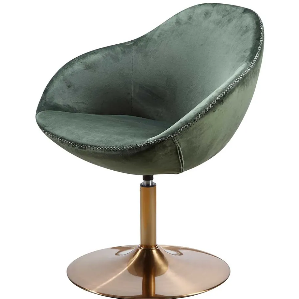 Modern Art Deco Sessel in Dunkelgrün - Rigorosa