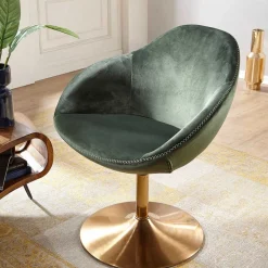 Modern Art Deco Sessel in Dunkelgrün - Rigorosa