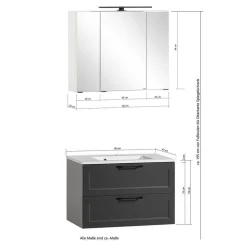 Modern Country Badeinrichtung Set - Novelya (dreiteilig)