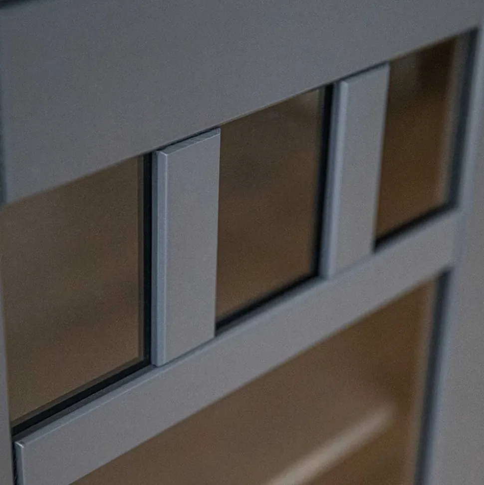 Modern Country Highboard in Grau & Kiefer - Eromsia