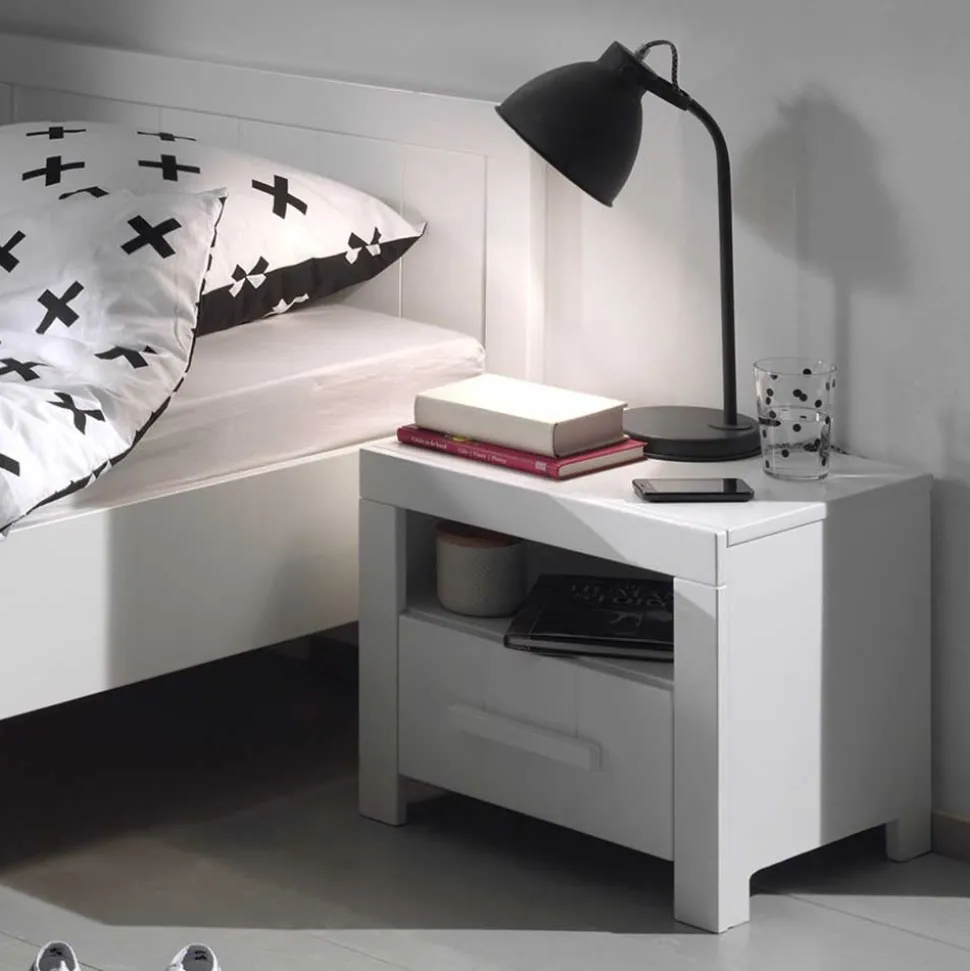 Modern Country Kinderbett in Weiß - Ellen