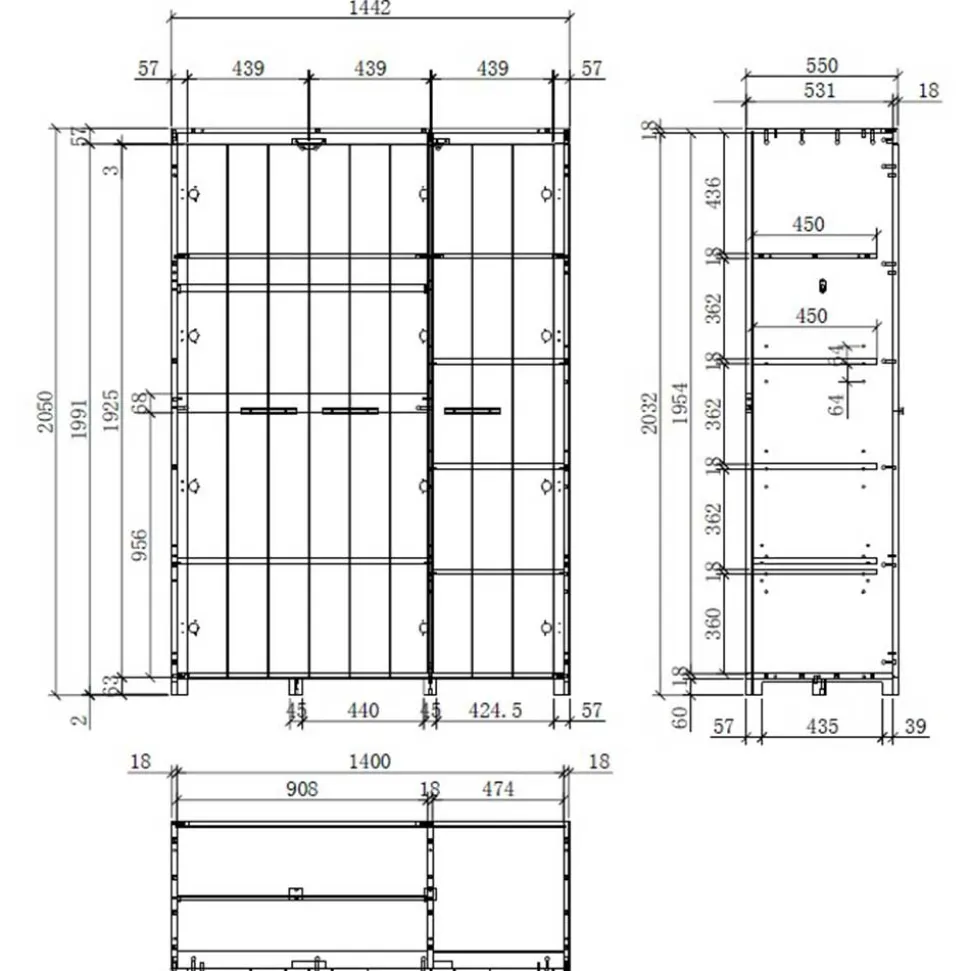 Modern Country Kinderzimmer in Weiß - Ellen (vierteilig)