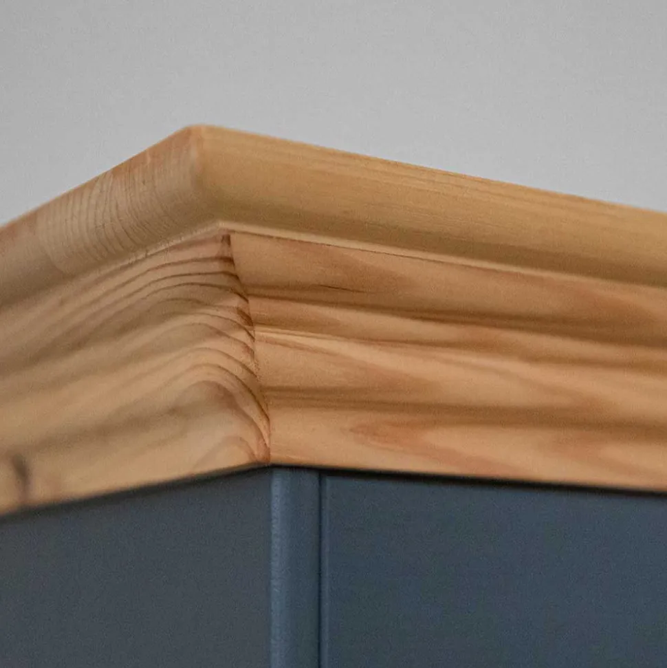 Modern Country Kommode in Grau & Kiefer - Eromsia