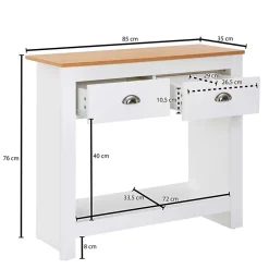 Modern Country Konsolentisch mit Schubladen - Intora