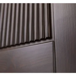 Modern Country Nachtschrank in Dunkelbraun - Nauizia