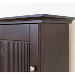 Modern Country Nachtschrank in Dunkelbraun - Nauizia