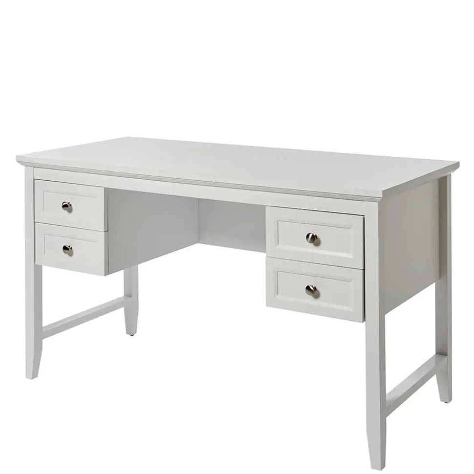 Modern Country Schreibtisch in Weiß - Carter