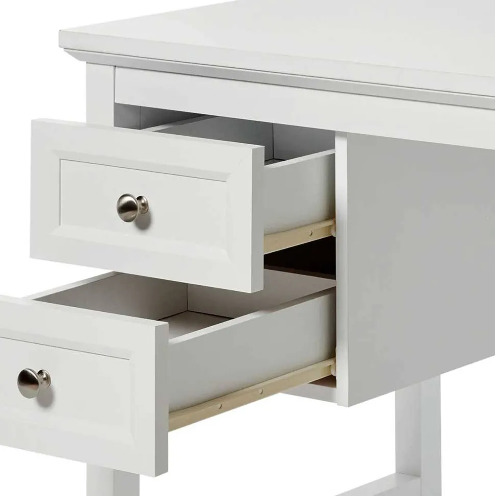Modern Country Schreibtisch in Weiß - Carter