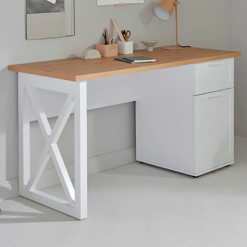 Modern Country Schreibtisch mit Stauraum - Ristina