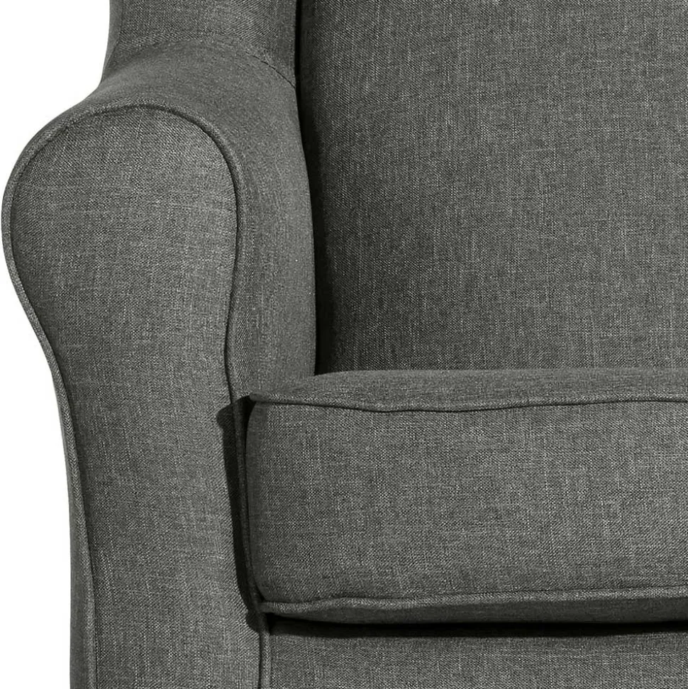 Modern Country Sessel in Anthrazit mit Buche Natur - Mediteranos