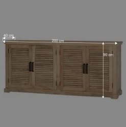 Modern Country Sideboard mit Lamellentüren - Muray