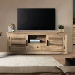 Modern Country TV Board mit Lamellentüren - Muray