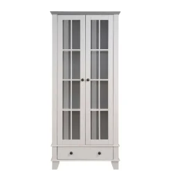 Modern Country Vitrine in Weiß mit Grau - Sumatra