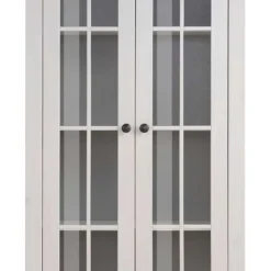 Modern Country Vitrine in Weiß mit Grau - Sumatra