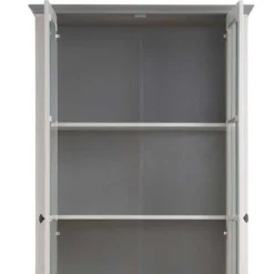 Modern Country Vitrine in Weiß mit Grau - Sumatra