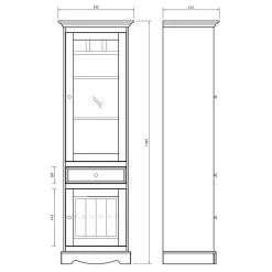Modern Country Vitrine zweifarbig - Vitablo