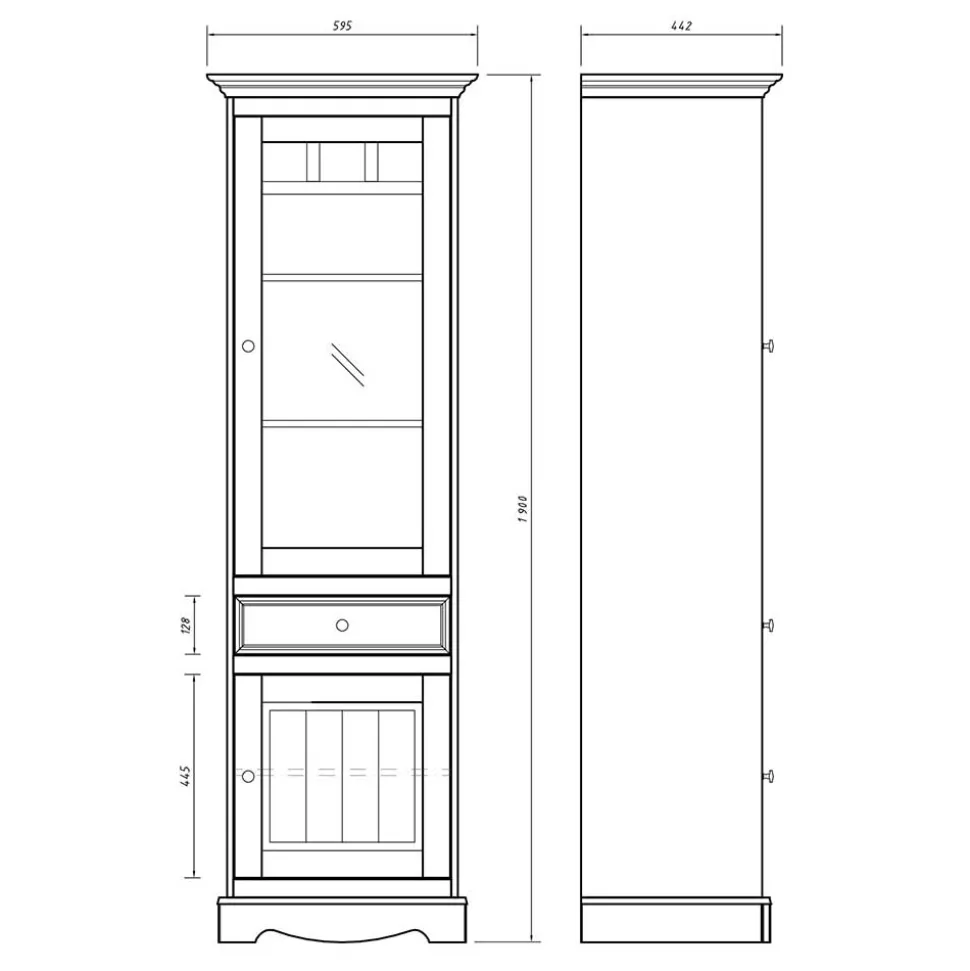 Modern Country Vitrine zweifarbig - Vitablo