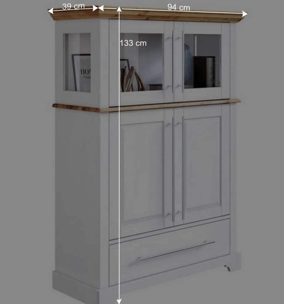 Modern Country Wohnzimmerschrank zweifarbig - Eyzaco