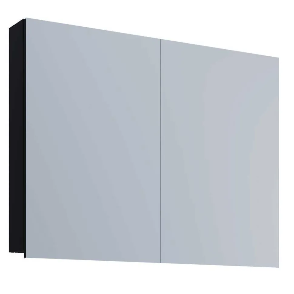 Moderne Badezimmermöbel in Schwarz - Gloriella (vierteilig)