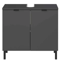 Moderne Badmöbel Kombi in Grau - Quado (dreiteilig)