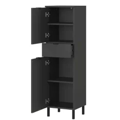 Moderne Badmöbel Kombi in Grau - Quado (dreiteilig)