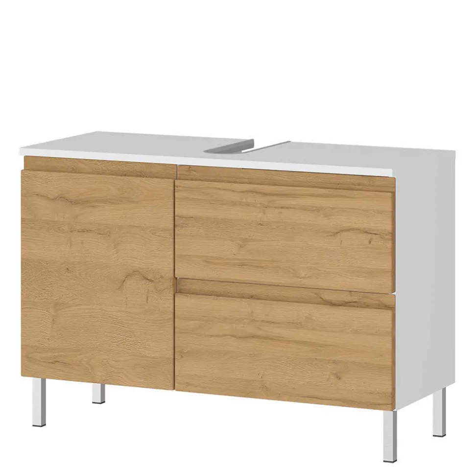 Moderne Badmöbel zweifarbig - Aspariavo (dreiteilig)