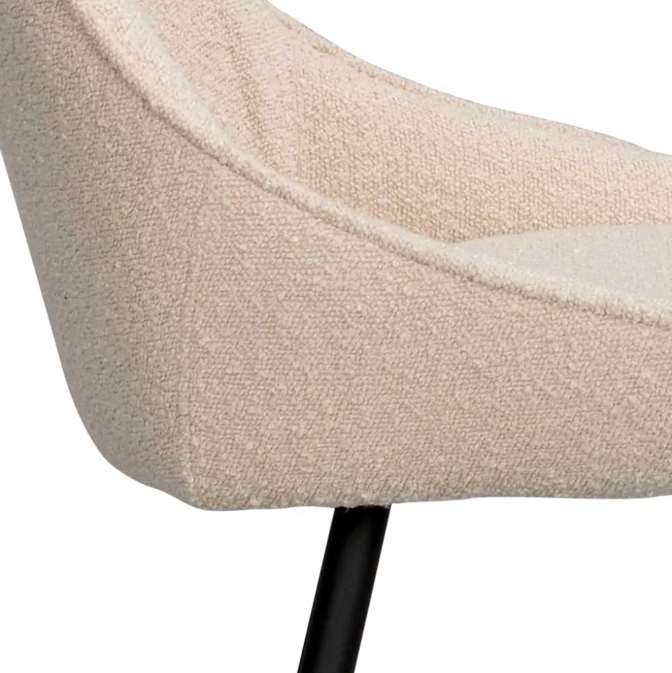 Moderne Boucle Barstühle in Beige - Alberta (2er Set)