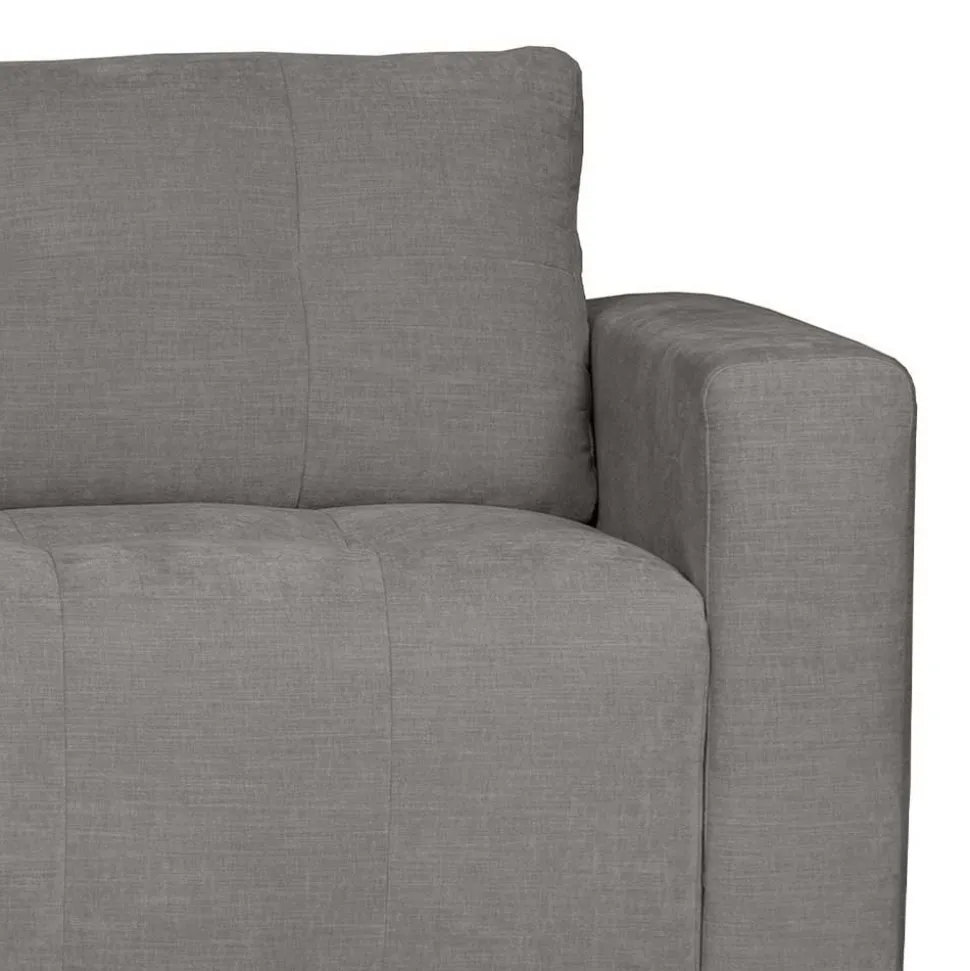 Moderne Couchecke in Grau Stoffbezug - Janilea