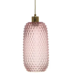 Moderne Design Hängeleuchte in Rosa Glas - Abid