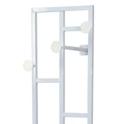 Moderne Design Wandgarderobe aus Stahl in Weiß - Musone