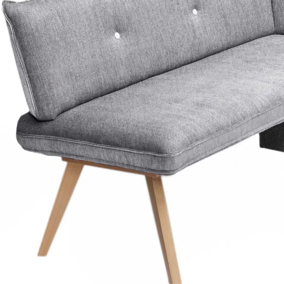 Moderne Eckbank mit grauem Stoffbezug - Eleonora